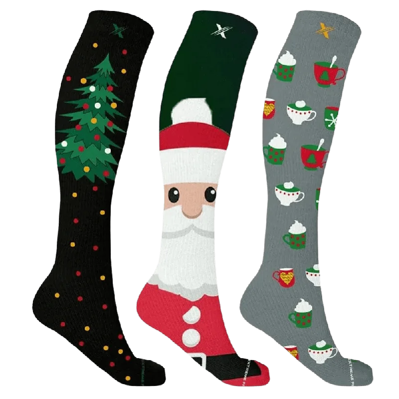 Christmas Parties Compression Socks (3-Pairs)