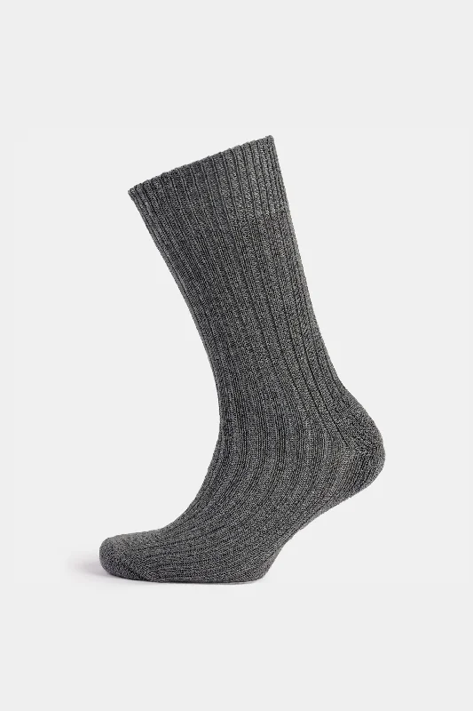 Cushioned Wool Walking Sock - Grey