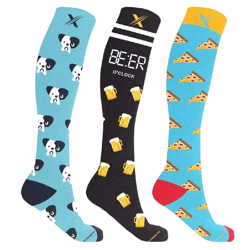 Lazy Weekend (3-pairs) Compression Socks