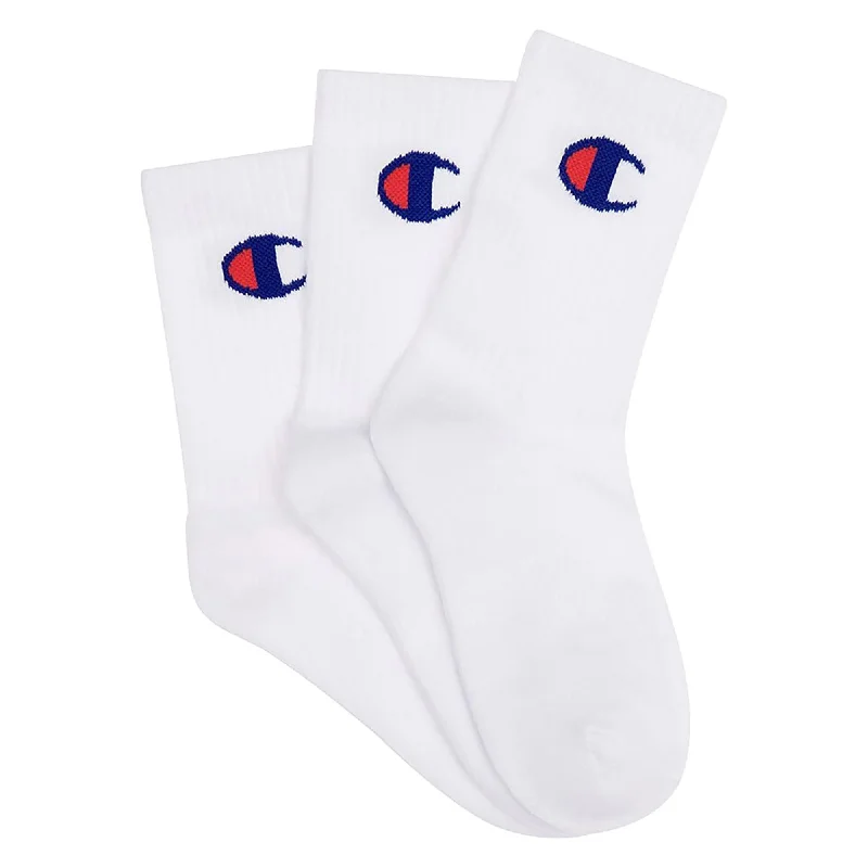 Junior's Sport C Logo Crew Socks (3 Pack)