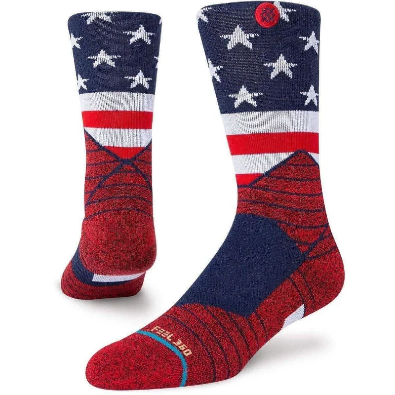 Stance American Crew Running Socks - Red