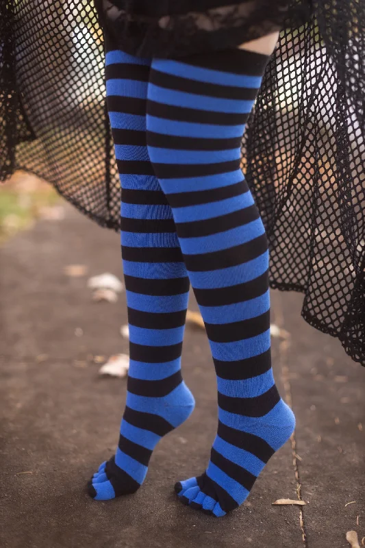 Striped Over the Knee Toe Socks