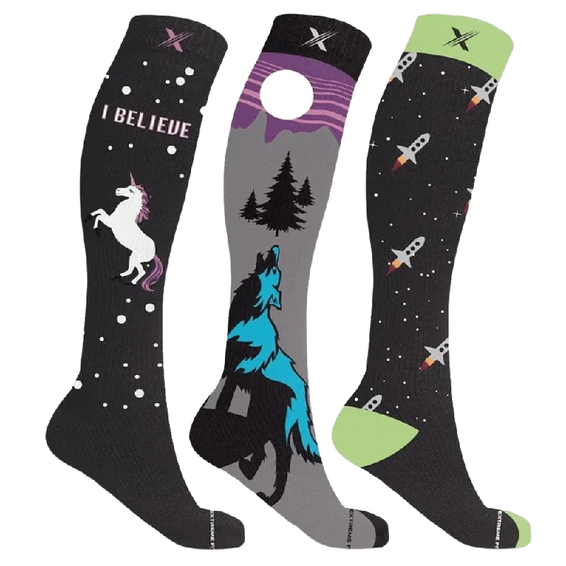 Glow in the Dark Compression Socks (3-Pairs)