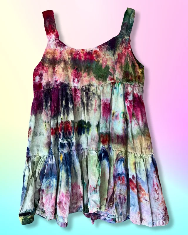 Tie Dye Girls Tank Dress Splatter Paint 2T