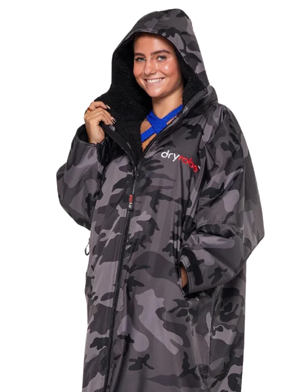 Advance Long Sleeve Adult Robe - Black Camouflage