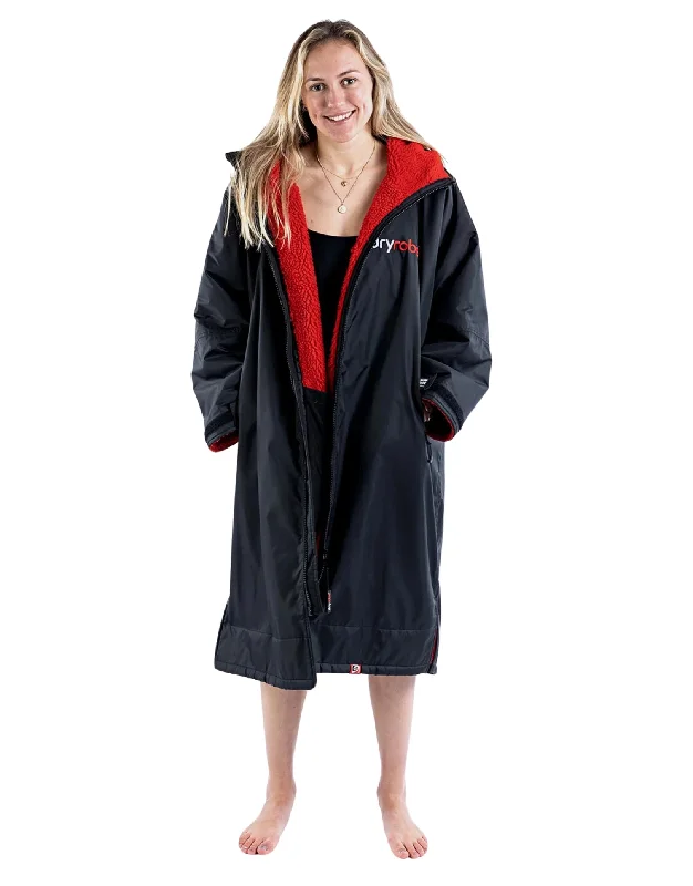 Advance Long Sleeve Adult Robe - Black/Red