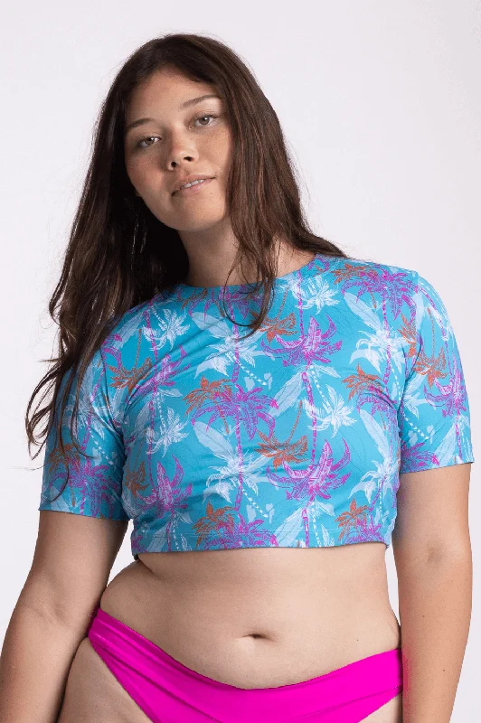 Aurora Short Sleeved Crop Rashie - Surfside