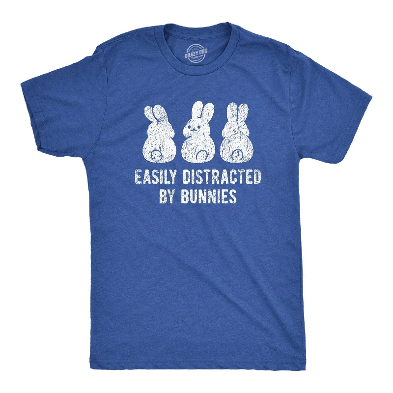 Easily Distracted By Bunnies Men's T Shirt