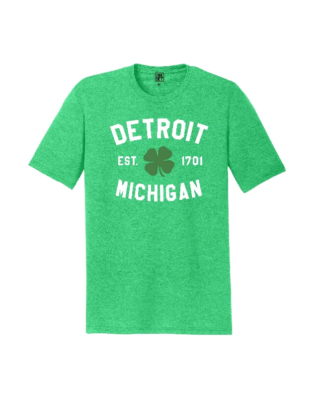 Ink Detroit - Detroit Michigan 1701 Cloverleaf - T-Shirt - Green