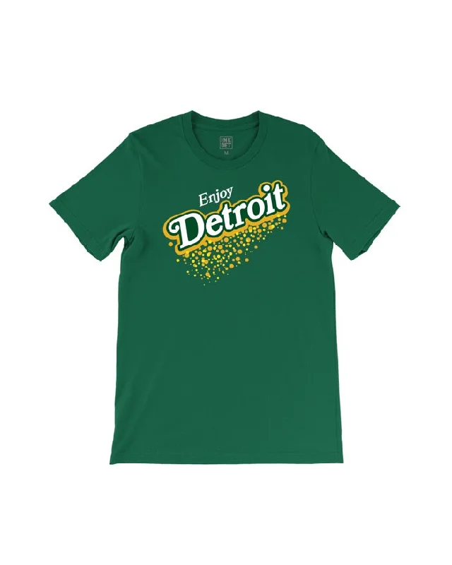 Ink Detroit Vintage "Enjoy Detroit" Ginger Ale T-Shirt - Dark Green