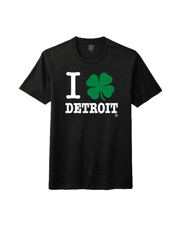 Ink Detroit - I Love Detroit Cloverleaf Tri-Blend T-Shirt - Black