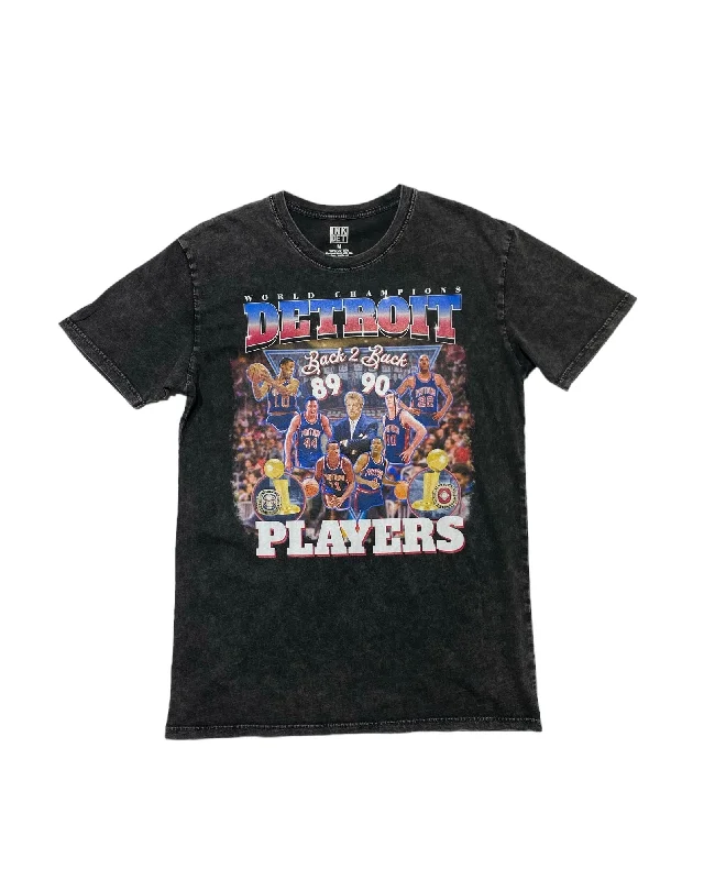 Ink Detroit - Players Back to Back Champs Mineral Wash T-Shirt - Black