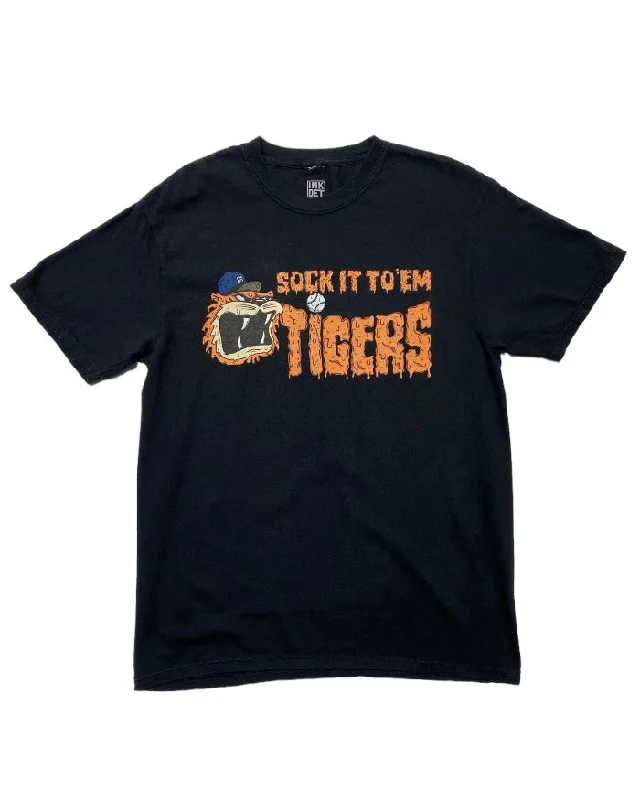 Ink Detroit - Sock it to'em Tigers - T-Shirt - Black