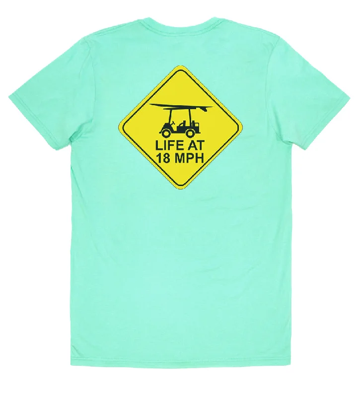 Island Tee - Short Sleeve Life at 18 MPH - Turquoise