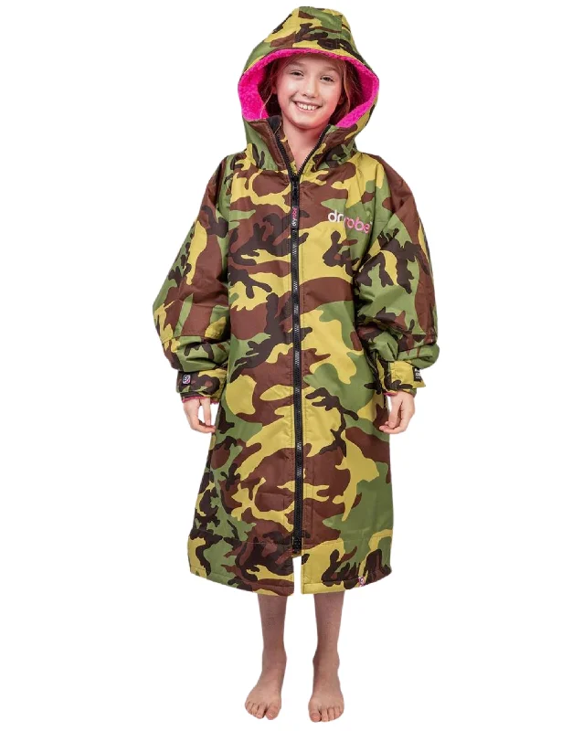 Kids Advance Long Sleeve Robe 10-13 yrs - Camo Pink