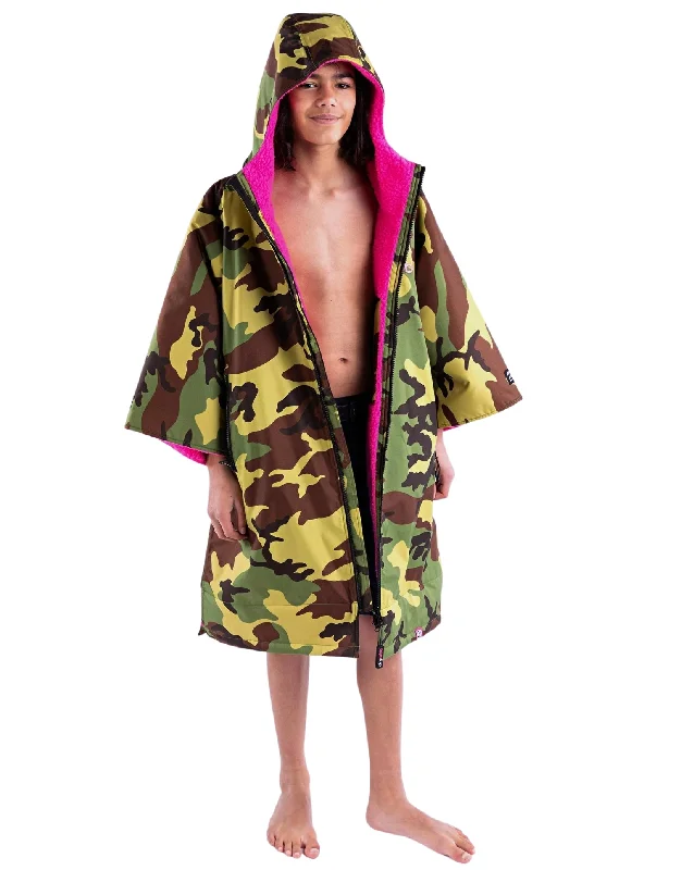 Kids Advance Short Sleeve Robe 5-9 yrs - Camo Pink