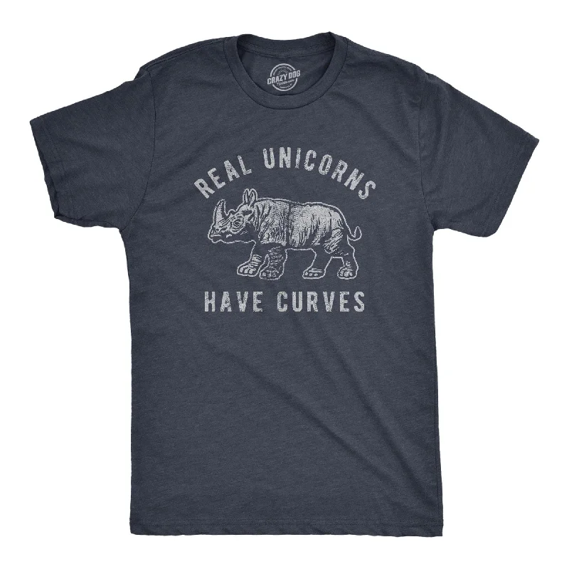 Real Unicorns Have Curves Men's T Shirt