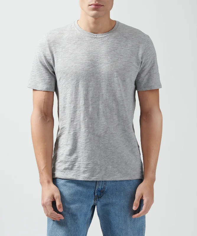 Slub Jersey Crew Neck Tee - Heather Grey