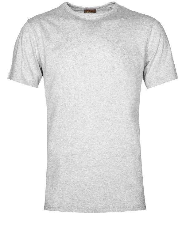 Solid Cotton T-shirt Grey