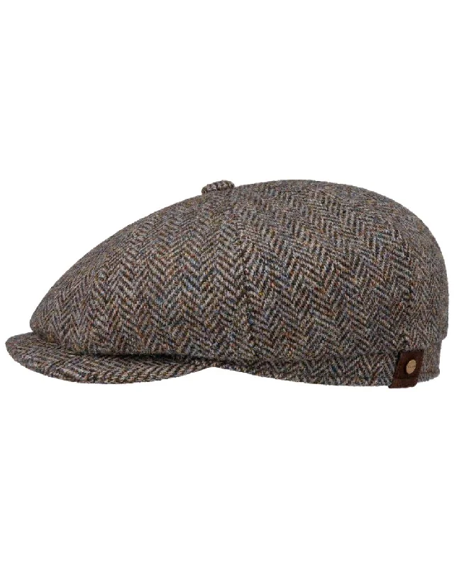 Stetson Hatteras Harris Tweed Herringbone Cap