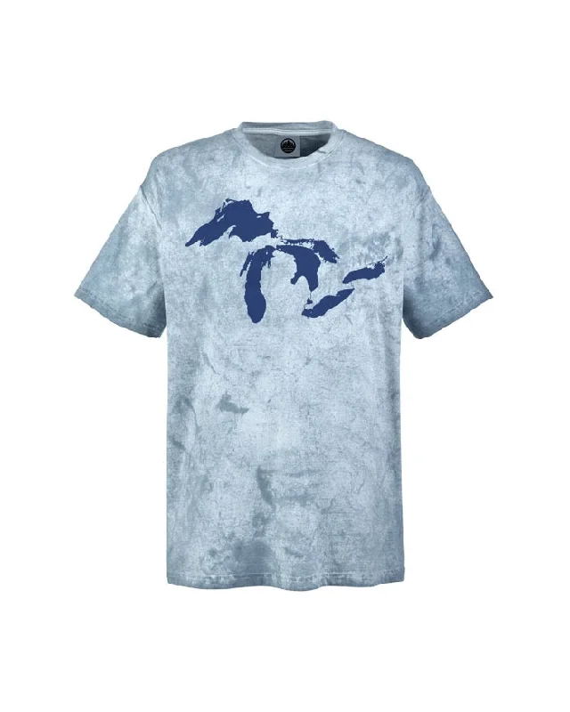 The Great Lakes State - Great Lakes T-Shirt - Lake Blasted Blue