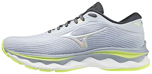 Mizuno Damen Wave Sky 5 (W) Laufschuhe, Weiß meliert/Neolime, 40.5 EU