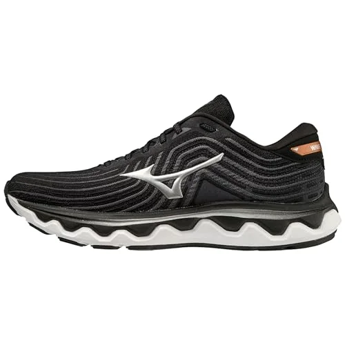 Mizuno Herren Wave Horizon 6 Laufschuhe, Black Silver Orangecopper, 43 EU