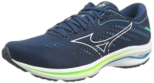 Mizuno Herren Wave Rider 25 Laufschuhe, Gibraltars Wht Greengeck, 46.5 EU