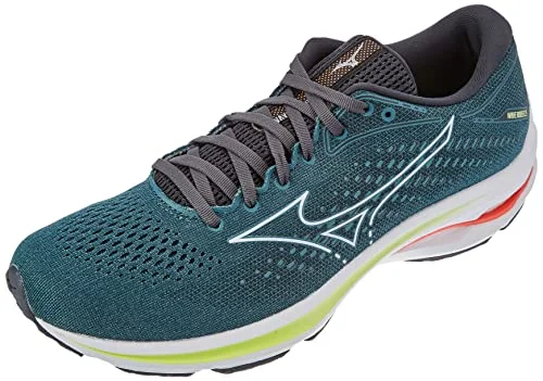 Mizuno Herren Wave Rider Walking-Schuh, SmokeBlue/Wht/NeoLime, 46.5 EU