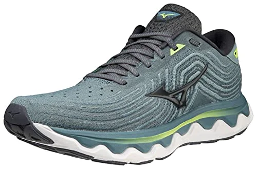 Mizuno Herren Welle Horizon 6 Laufschuhe, Smoke Blue Ebony Neolime, 41 EU