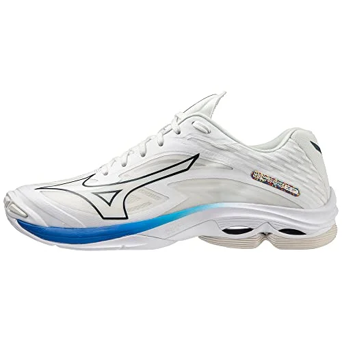 Mizuno Unisex Wave Lightning Z7 Handballschuhe, Mehrfarbig (Undyed White Moonlit Ocean Peaceblue), 45 EU