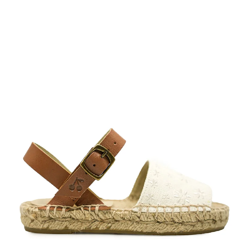 Bonpoint Off White Fava Espadrille Sandal