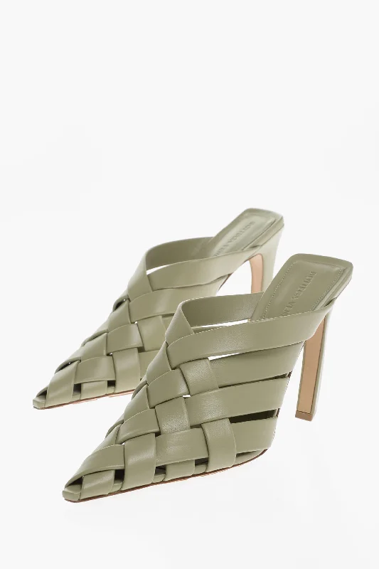 Bottega Veneta Pointed Braided Leather Mules