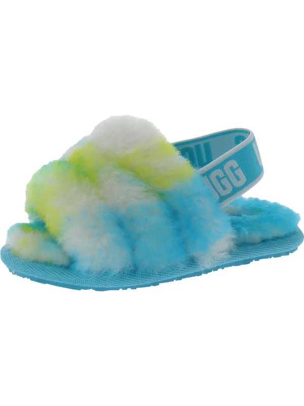 Fluff Yeah Girls Todler Faux Fur Slingback Sandals