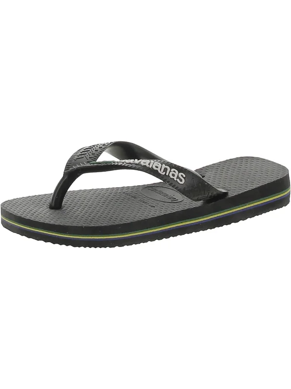 Girls Textured Signature Flip-Flops