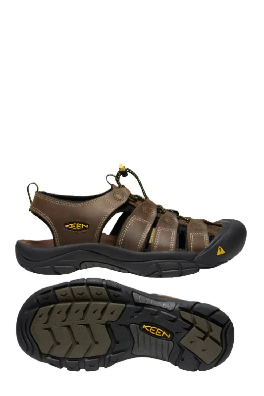 Men's Newport Leather Sandals In Bison