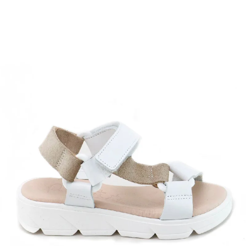 Papanatas White Triangle Velcro Sandal