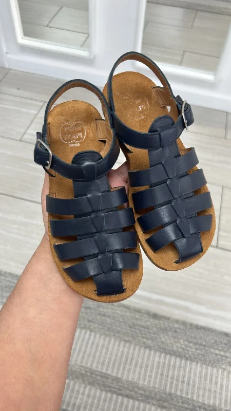 Pom D'Api Navy Leather Gladiator Sandal