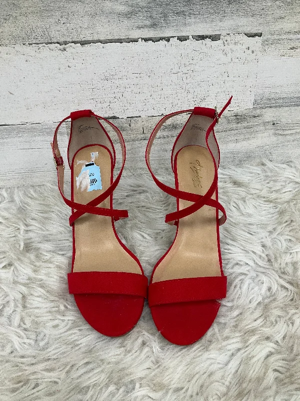 Sandals Heels Stiletto By Thalia Sodi In Red, Size: 8