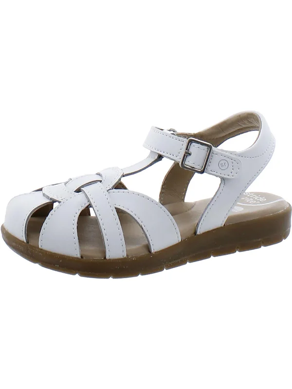 Summer Time Girls Leather Memory Foam Fisherman Sandals