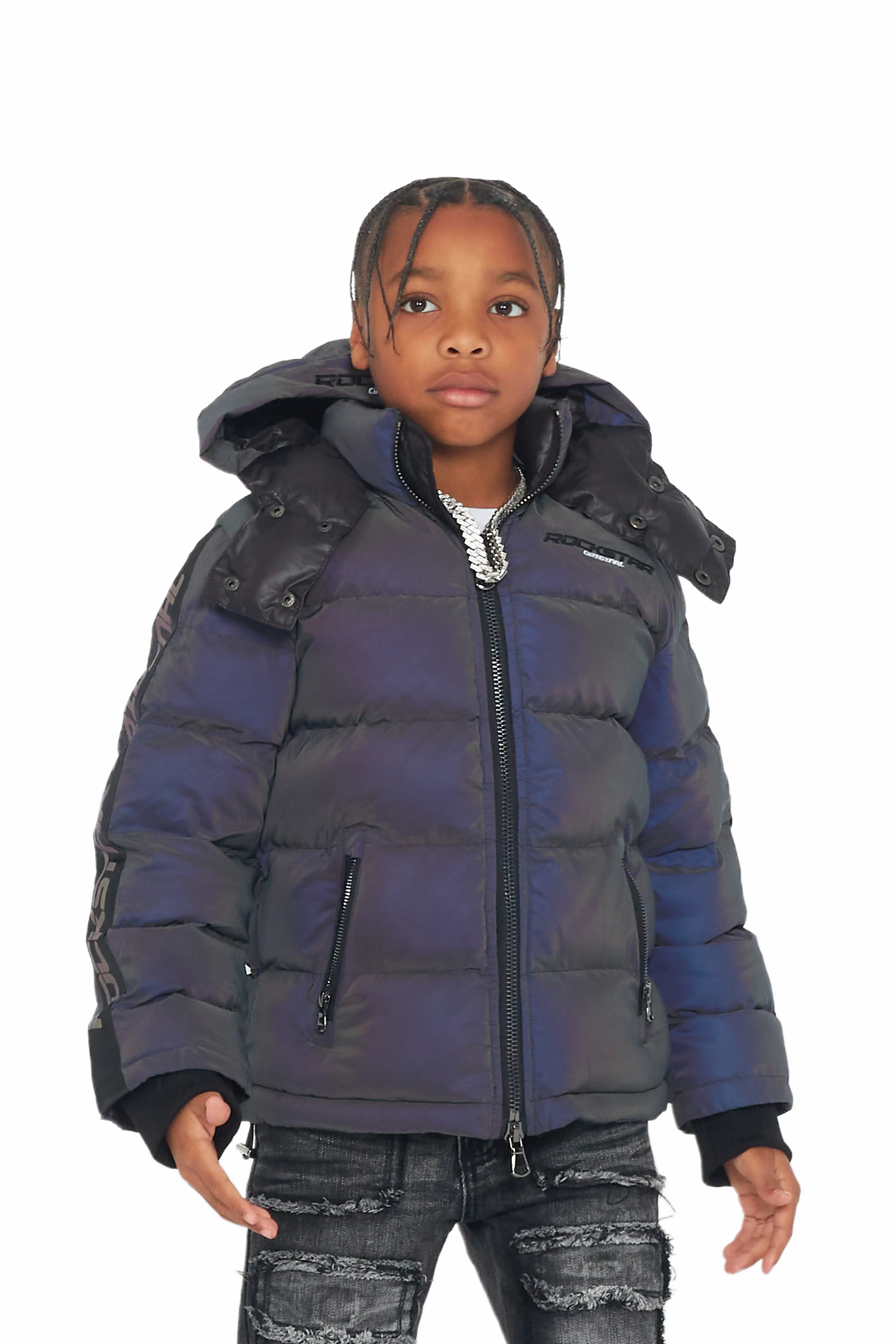 Boys Magic Reflective Heavy Puffer Jacket