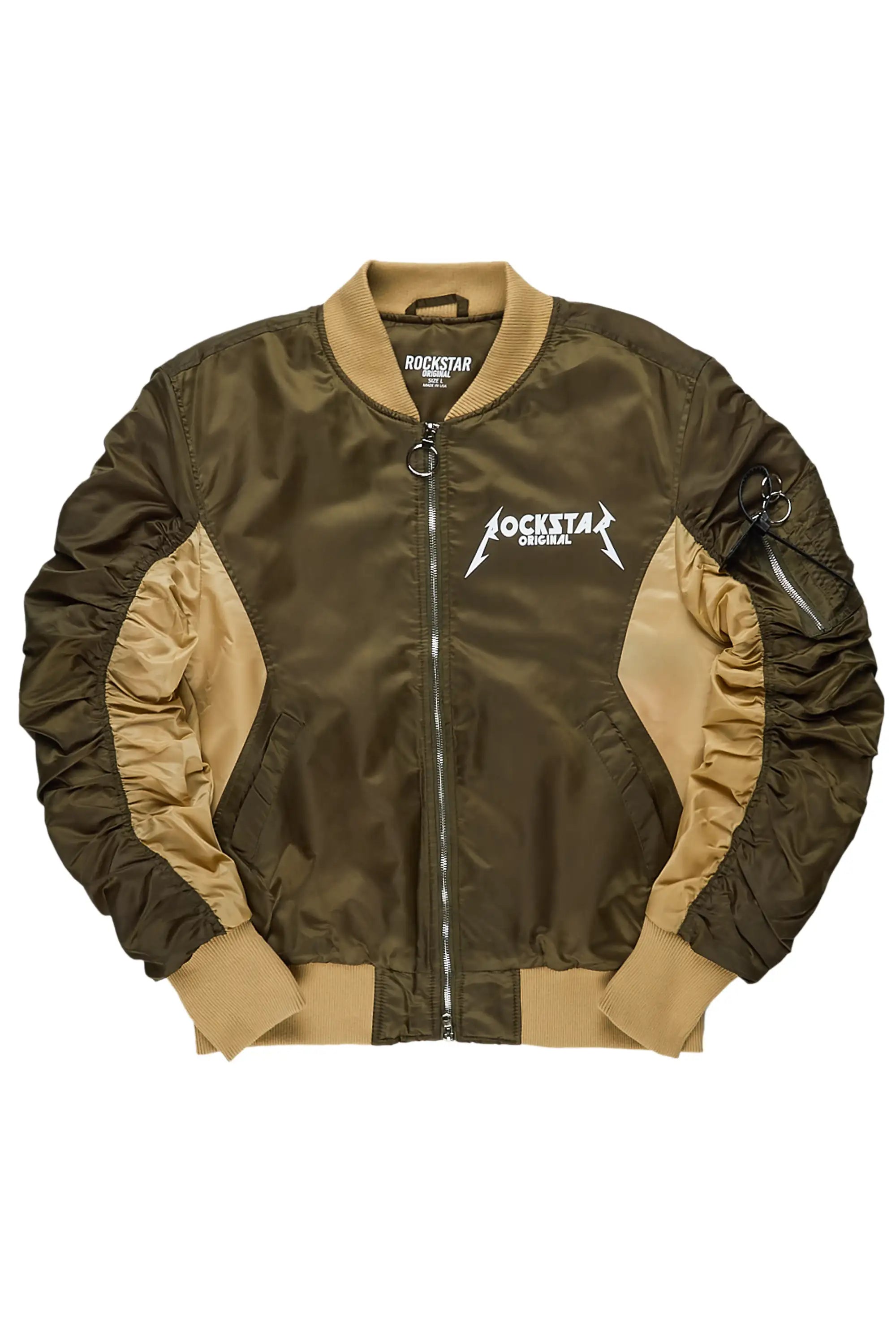 Kavita Olive/Khaki Bomber Jacket