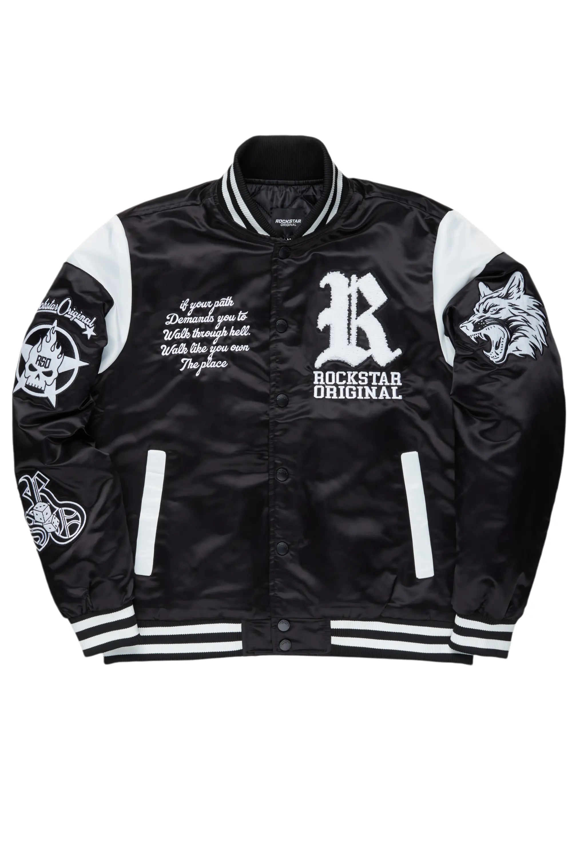 Geir Black Varsity Jacket