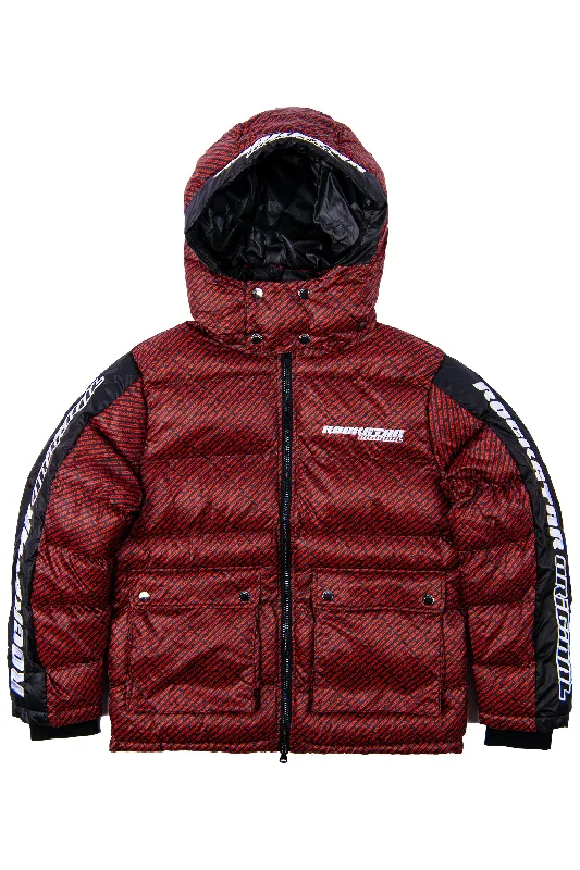 Bryson Puffer Jacket- Red/Blk