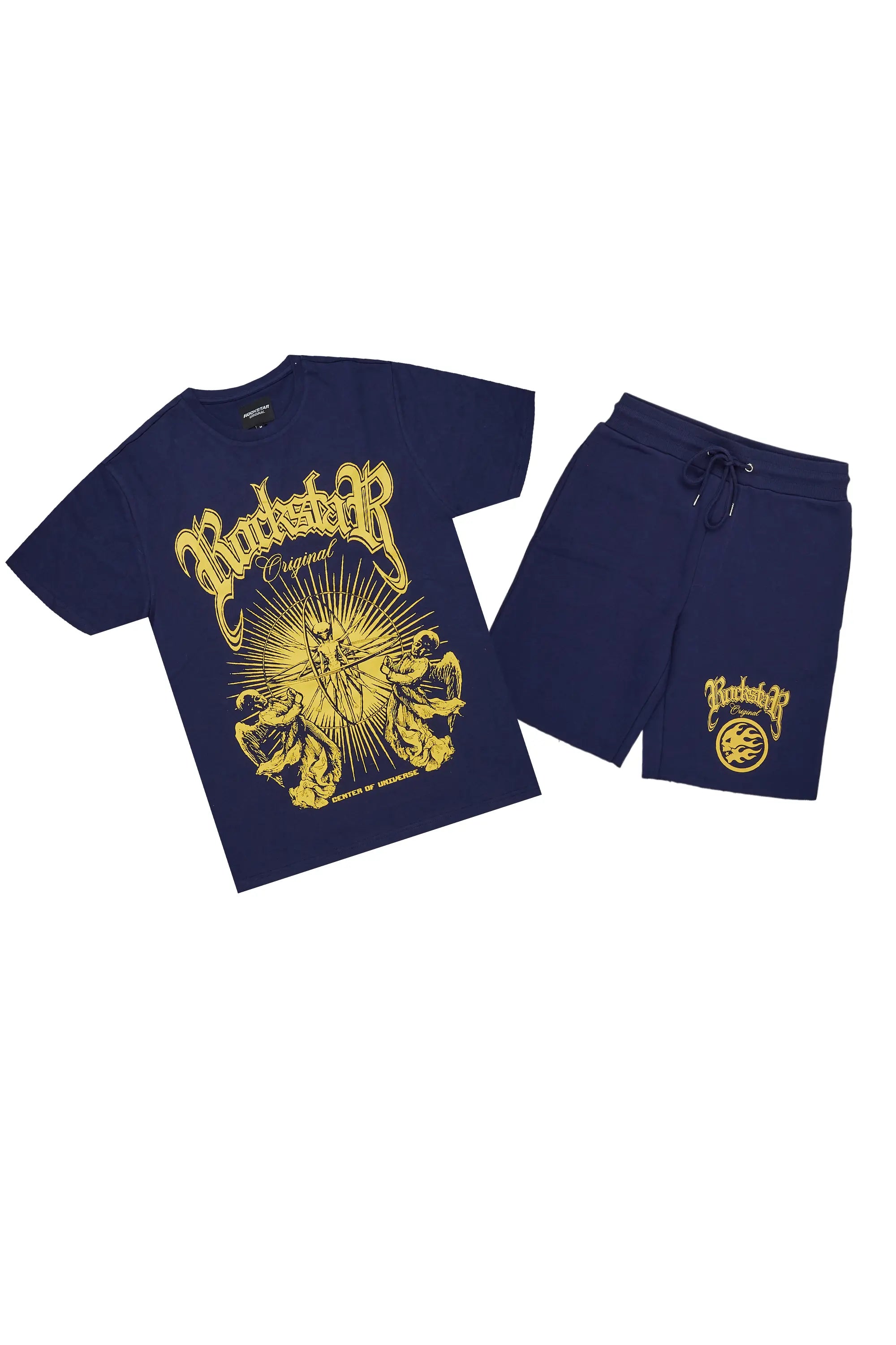 Yarden Navy T-Shirt/Short Set