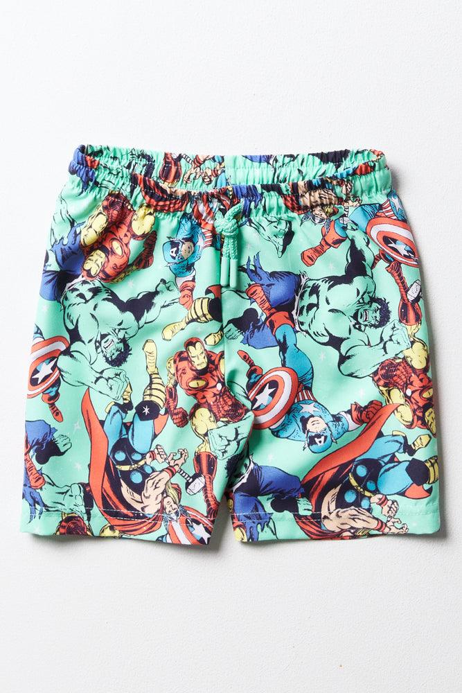 Avengers Swim Shorts Aqua