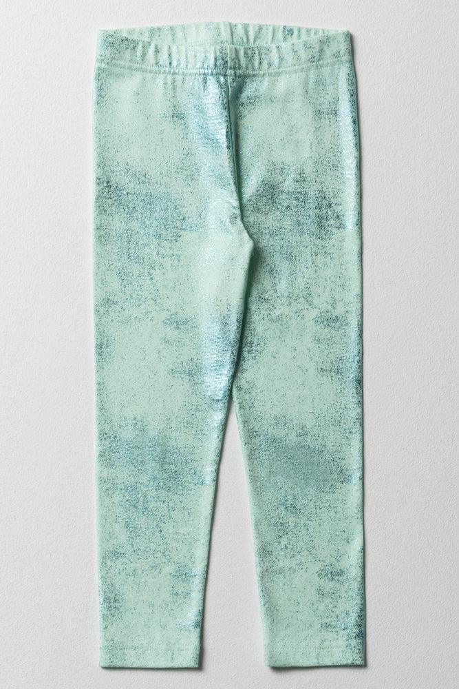 Glitter Leggings Aqua