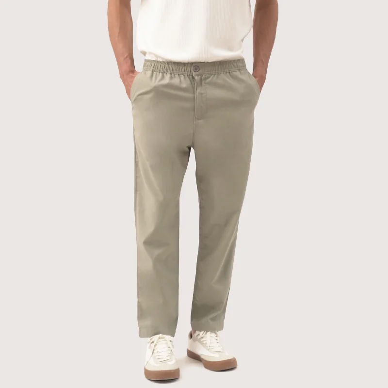 Linen Garterized Ankle Pants