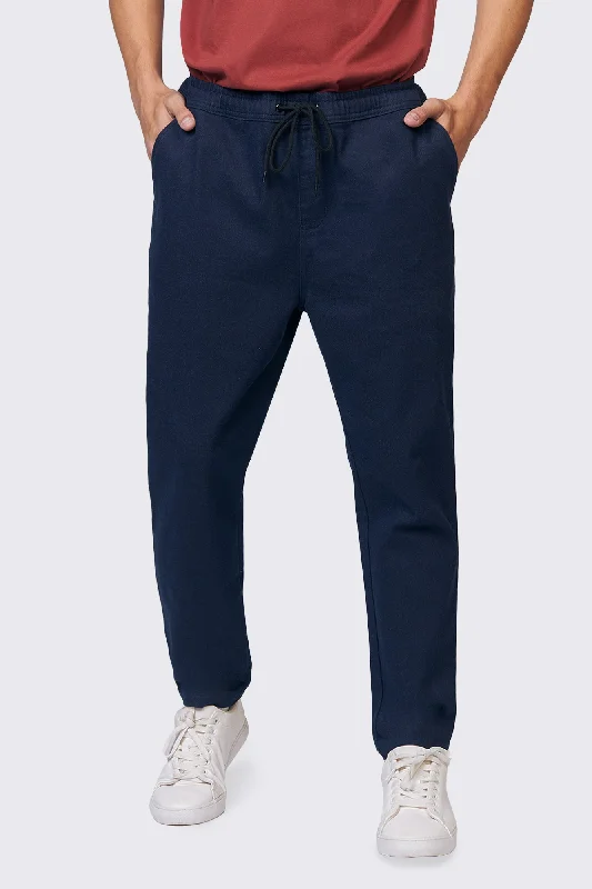 Slim Fit Woven Drawstring Trousers