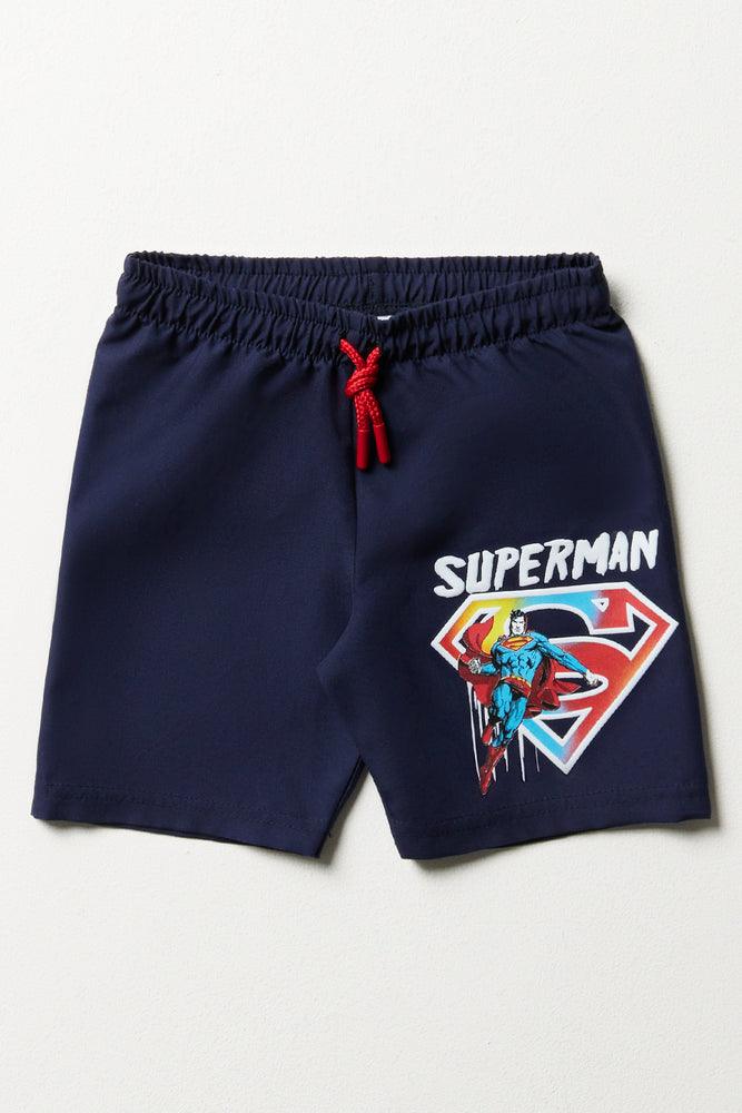 Superman Swim Shorts Navy